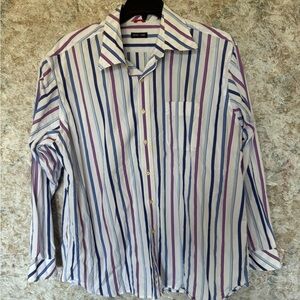 Otto Kern Men's Striped Casual Shirt Multicolor